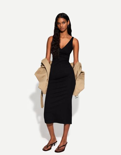 Vestido Midi Tirantes Mujer Xs - Bershka - Modalova