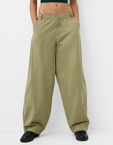 Pantalón Balloon Algodón Mujer 32 - Bershka - Modalova