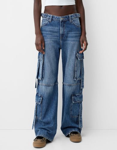 Jeans Cargo Multipocket Mujer 32 - Bershka - Modalova