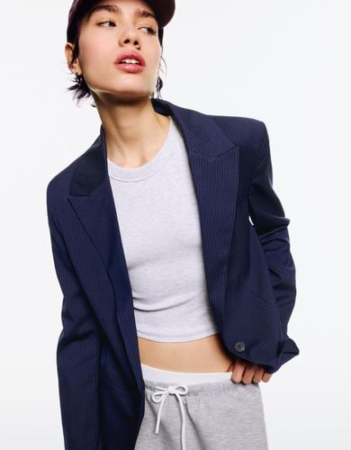 Blazer Botón Mujer L - Bershka - Modalova