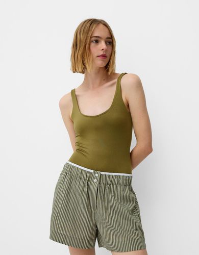 Bershka Body Tirantes Mujer L Verde - Bershka - Modalova