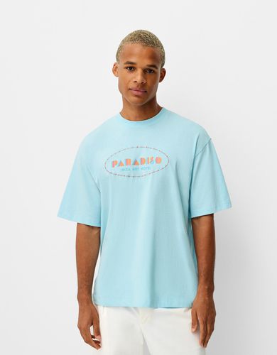 Camiseta X Paradiso Manga Corta Print Hombre M - Bershka - Modalova