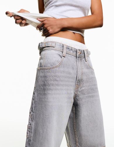 Bermuda Denim Balloon Mujer 42 " - Bershka - Modalova