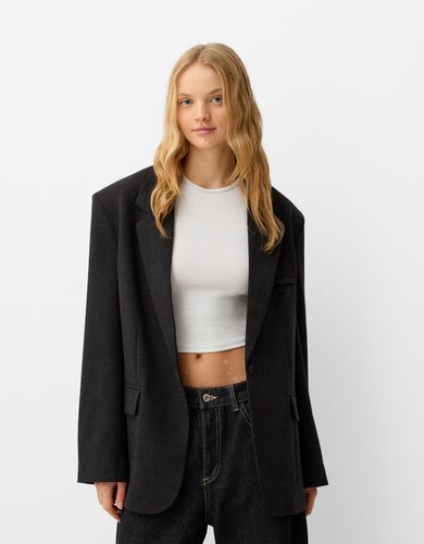 Blazer Oversize Jaspeada Mujer Xs - Bershka - Modalova