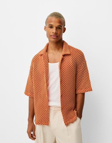 Camisa X Paradiso Manga Corta Estructura Hombre S - Bershka - Modalova