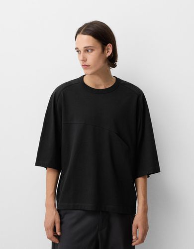 Camiseta Manga Corta Oversize Hombre L - Bershka - Modalova