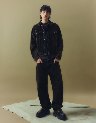 Jeans Baggy Textura Hombre 42 " - Bershka - Modalova