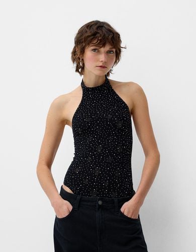 Bershka Body Strass Mujer M-L Negro - Bershka - Modalova