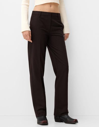 Pantalón Tailoring Straight Low Rise Mujer 36 - Bershka - Modalova