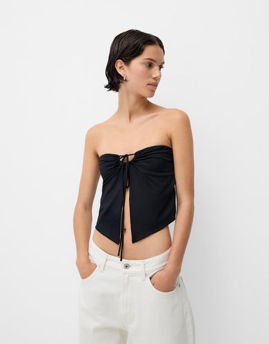 Bershka Top Bandeau Mujer Xs Negro - Bershka - Modalova