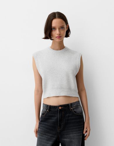 Bershka Chaleco Rib Mujer L Gris - Bershka - Modalova