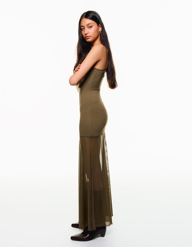 Vestido Maxi Tirantes Mujer S - Bershka - Modalova