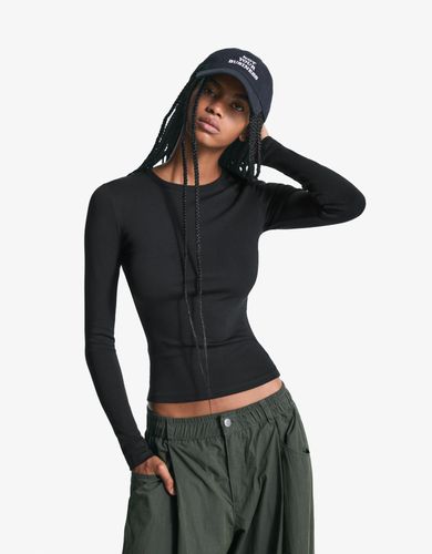 Camiseta Manga Larga Mujer M " - Bershka - Modalova