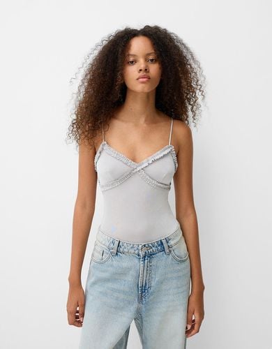 Body Tirantes Volantes Mujer L - Bershka - Modalova