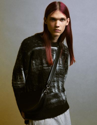 Jersey Brush Print Hombre L - Bershka - Modalova