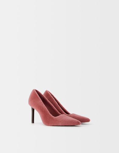 Zapato Tacón Con Pelito Mujer 35 - Bershka - Modalova