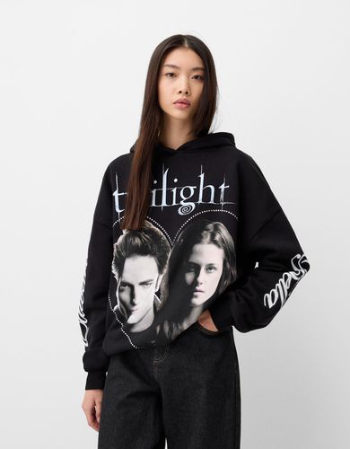 Sudadera Twilight Capucha Oversize Mujer L - Bershka - Modalova