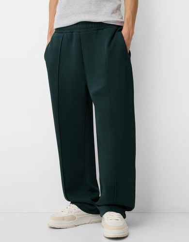 Pantalón Wide Leg Felpa Hombre M - Bershka - Modalova