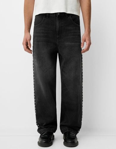 Bershka Jeans Baggy Hombre 40 Negro - Bershka - Modalova