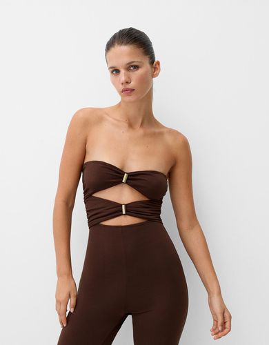 Mono Cut-Out Bandeau Mujer Xs - Bershka - Modalova