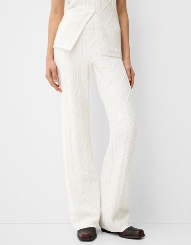 Pantalón Straight Trenzado Mujer L - Bershka - Modalova