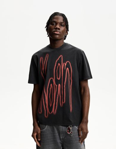 Camiseta Korn Manga Corta Hombre Xs - Bershka - Modalova