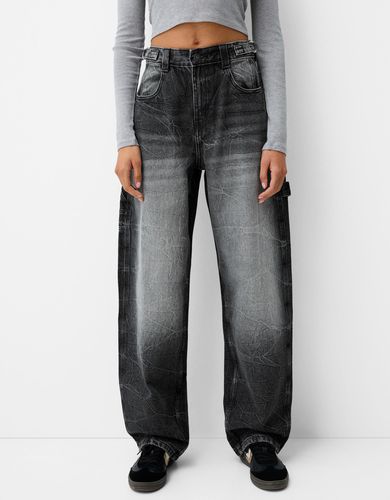 Jeans Balloon Carpenter Ajustable Mujer 40 - Bershka - Modalova