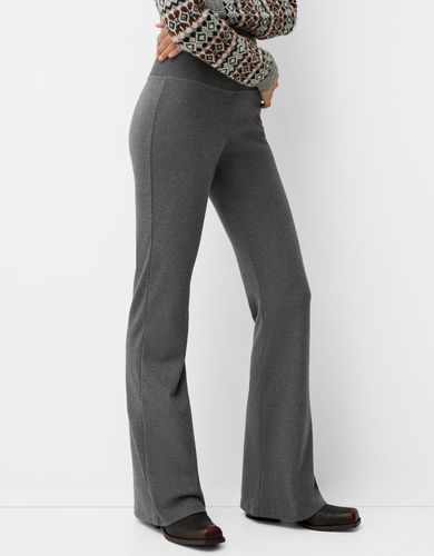 Pantalón Flare Cintura Canalé Mujer L - Bershka - Modalova