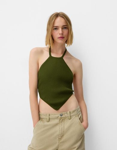 Bershka Top Halter Mujer Xs Verde - Bershka - Modalova