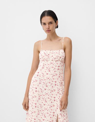 Vestido Midi Bámbula Print Mujer M - Bershka - Modalova