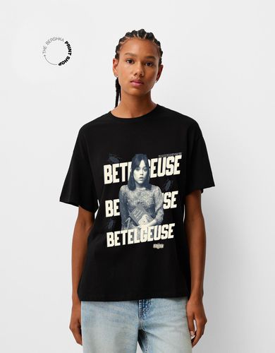 Camiseta Beershka X Beetlejuice Manga Corta Oversize Mujer L - Bershka - Modalova