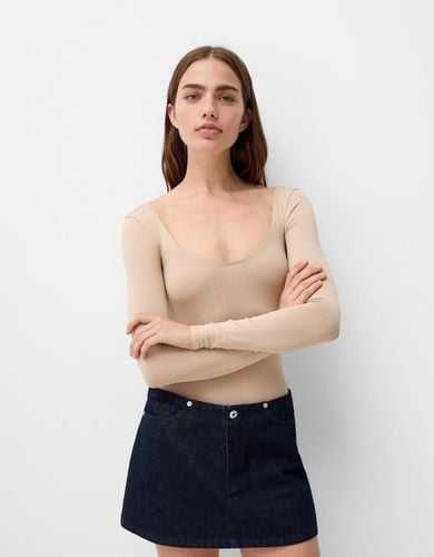 Body Manga Larga Cuello Barco Mujer L - Bershka - Modalova