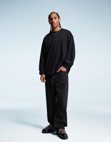 Ershka Jeans Baggy Hombre 46 Negro" - Bershka - Modalova