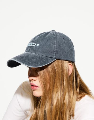 Bershka Gorra Bordado Mujer Azul - Bershka - Modalova