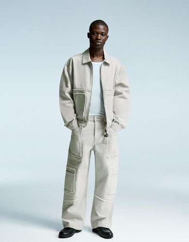 Jeans Baggy Flecos Hombre 42 " - Bershka - Modalova