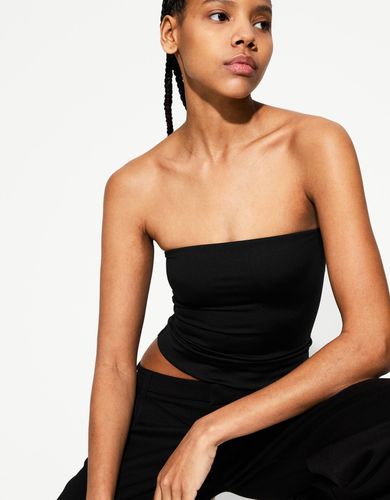 Bershka Top Bandeau Mujer Xs Negro - Bershka - Modalova