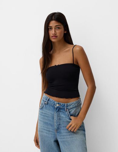 Top Tirantes Detalle Lazo Mujer L - Bershka - Modalova