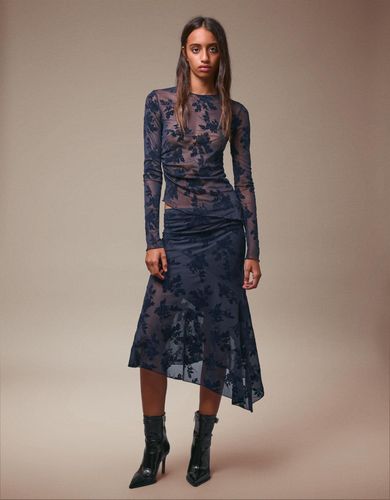 Falda Midi Print Mujer S " - Bershka - Modalova