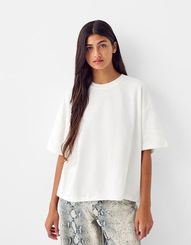 Camisea Manga Corta Oversize Print Mujer L - Bershka - Modalova