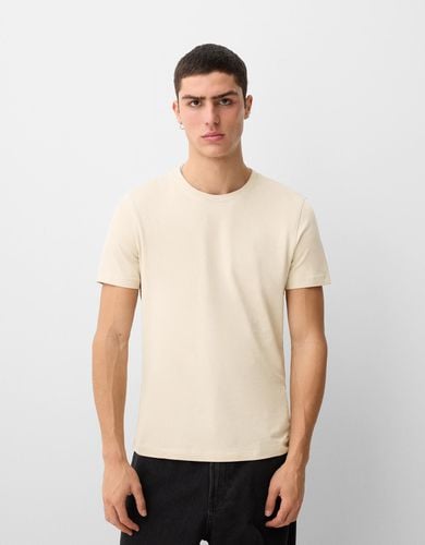 Camiseta Manga Corta Regular Hombre L - Bershka - Modalova