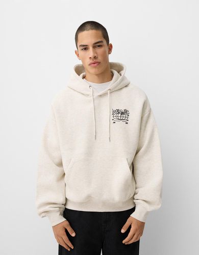 Sudadera Capucha Boxy Print Hombre L - Bershka - Modalova