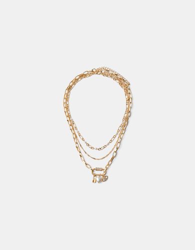 Pack 3 Collares Abalorios Mujer - Bershka - Modalova