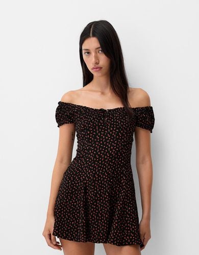 Vestido Mini Print Flor Mujer 10-12 - Bershka - Modalova