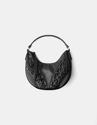 Bershka Bolso Lazada Mujer Negro - Bershka - Modalova