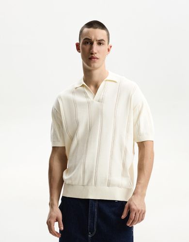 Polo Manga Corta Estructura Hombre L - Bershka - Modalova