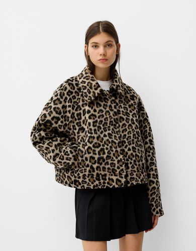 Cazadora Animal Print Mujer L - Bershka - Modalova