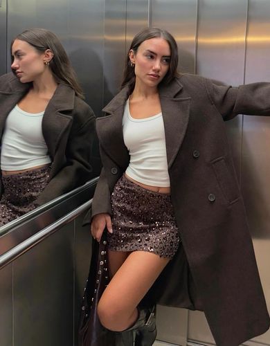 As Mujer S Marrón" - Bershka - Modalova