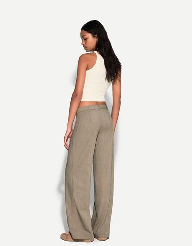 Pantalón Wide Leg Tailoring Mujer 44 - Bershka - Modalova