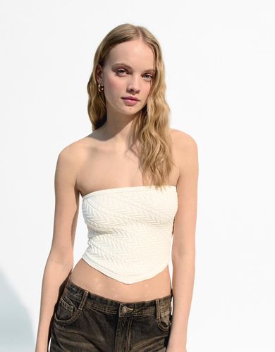 Top Bandeau Trenzado Mujer S - Bershka - Modalova