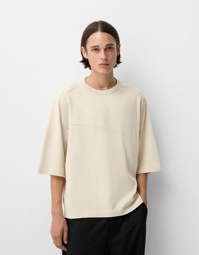 Camiseta Manga Corta Oversize Hombre L - Bershka - Modalova